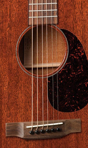 Martin 00-15M 15 Series Mahogany Acoustic Guitar - body and soundhole detail