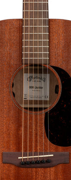 Martin 000 Jr E Sapele Junior Series Acoustic-Electric Guitar - body and soundhole detail