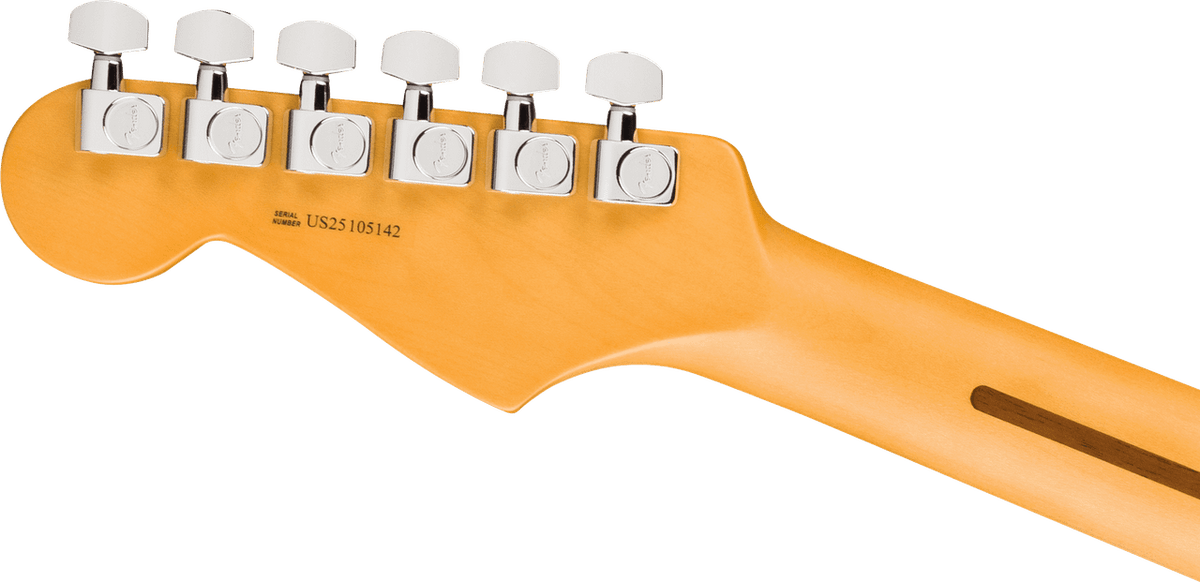 Fender American Professional Stratocaster in Olympic White, back of the headstock and neck