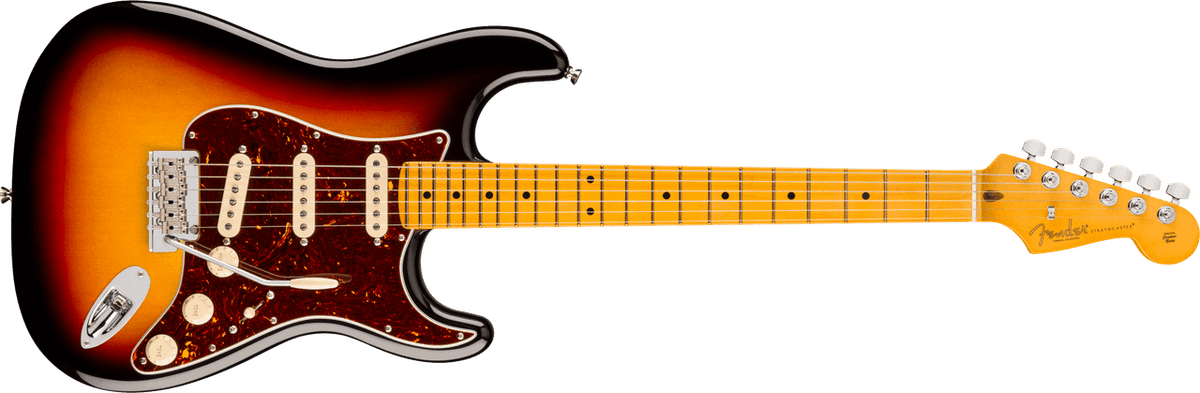 Fender American Professional Stratocaster, Maple Fingerboard, 3-Color Sunburst, full front view