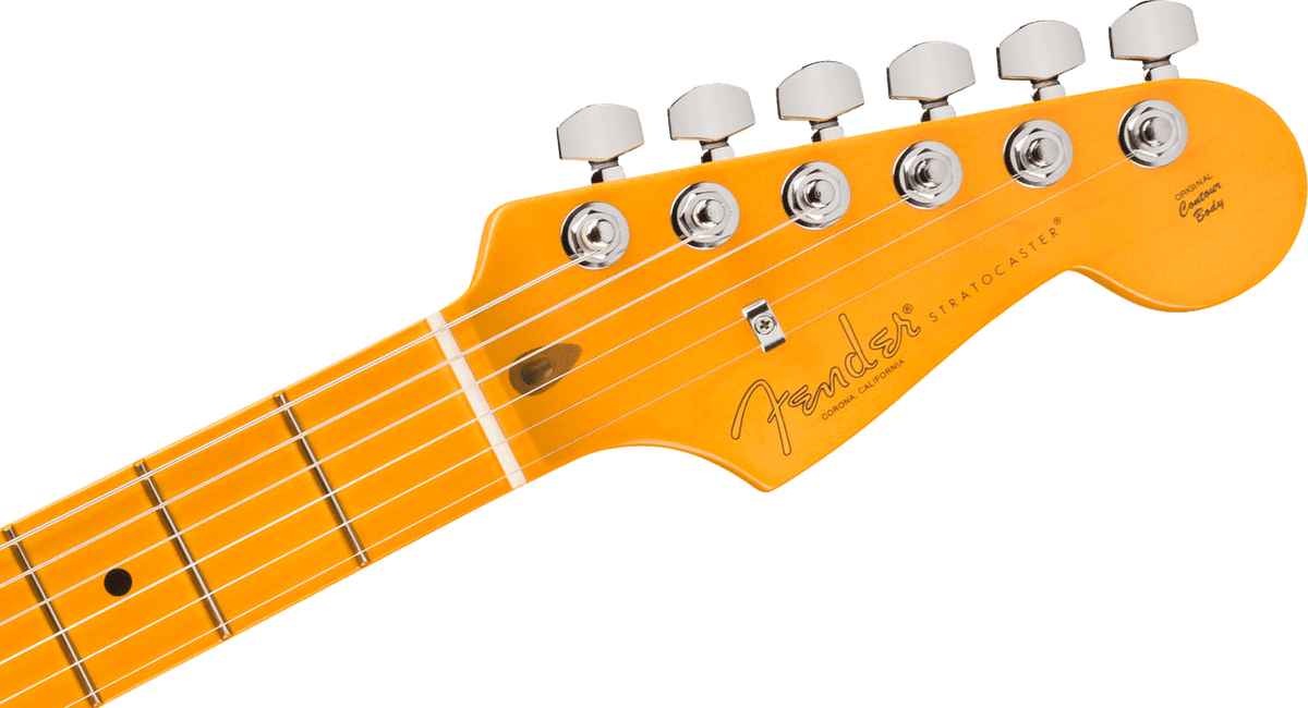 Fender American Professional Stratocaster in Oxblood, headstock face