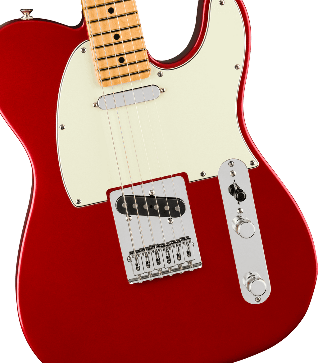 Fender 75th Anniversary Player II Telecaster Candy Apple Red — fingerboard detail
