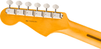 Back of the 3-Color Sunburst Stratocaster headstock and maple neck, showing the tuner posts and serial number