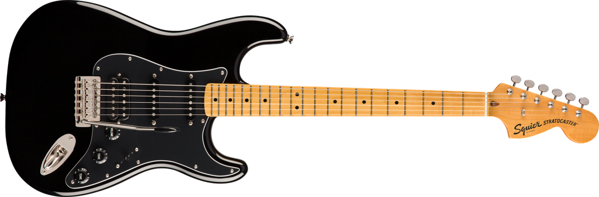 Squier Classic Vibe 70s Stratocaster HSS, Maple Fingerboard, Black