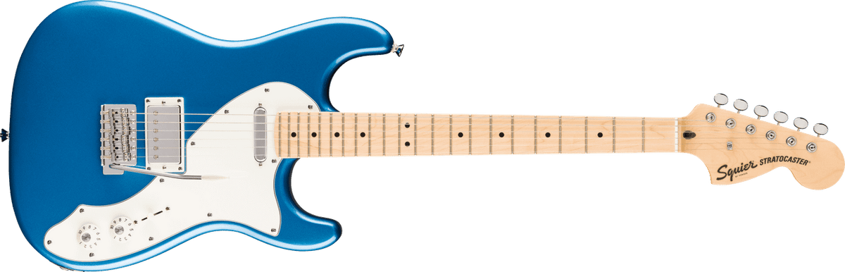 Squier Paranormal Stratocaster Deluxe Electric Guitar, Maple Fingerboard, Lake Placid Blue