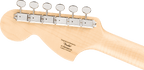 Squier Paranormal Troublemaker Telecaster Deluxe headstock rear showing the vintage-style tuner buttons and maple neck