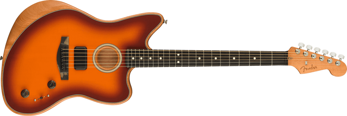 Fender American Acoustasonic Jazzmaster, Tobacco Sunburst, Ebony Fingerboard