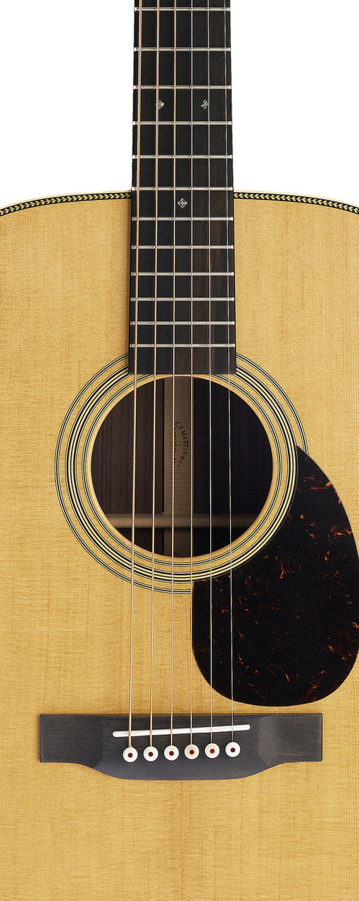 Martin OM-28 Standard Series Orchestra Model Acoustic Guitar - body and soundhole detail