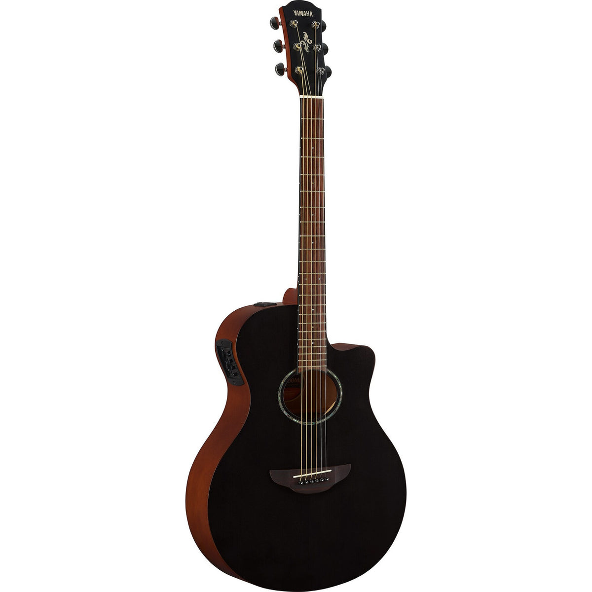 Yamaha APX600FM Thinline Acoustic-Electric Guitar - Flamed Maple Tobacco Brown Sunburst, view 3