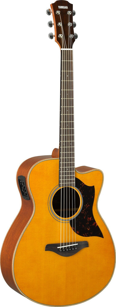 Yamaha AC1M Concert Cutaway Acoustic-Electric Guitar - Vintage Natural, view 3