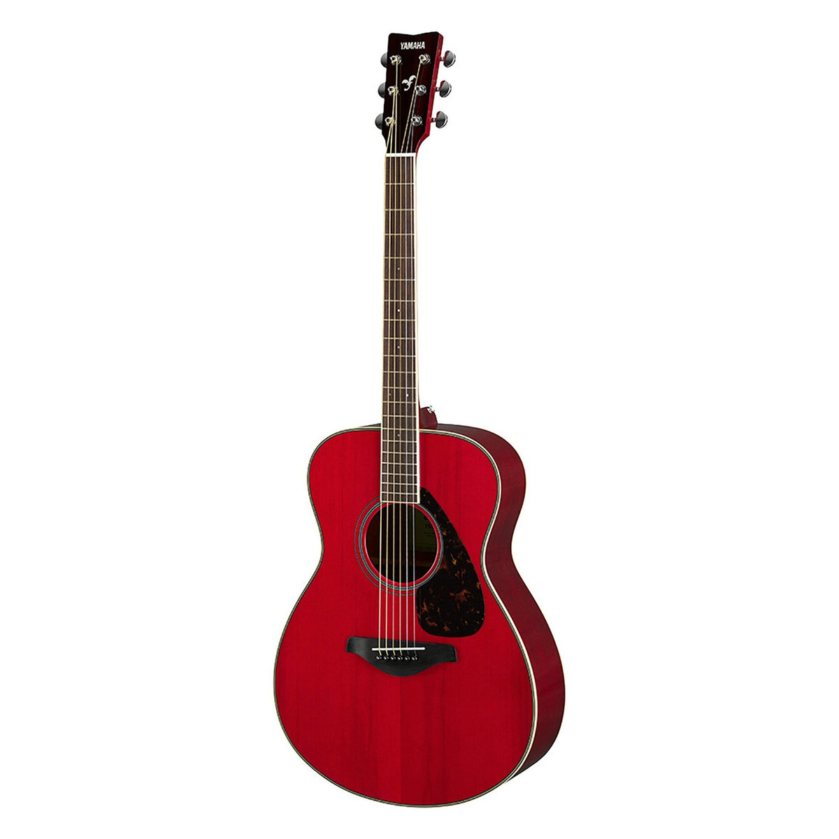 Yamaha FS820 Concert in Natural, back view showing the mahogany back and matt nato neck