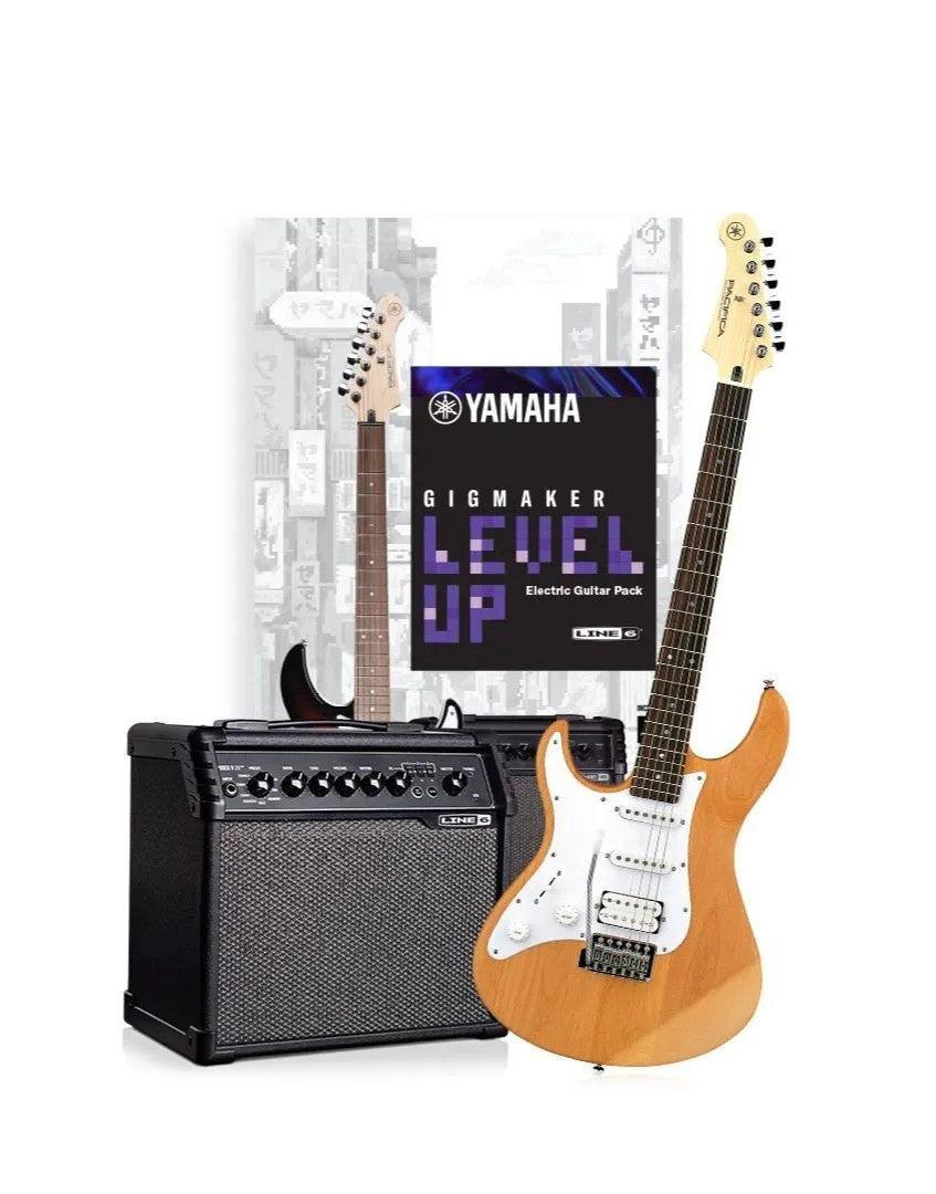 Yamaha Gigmaker Level Up Electric Guitar Package - Yellow Natural Satin