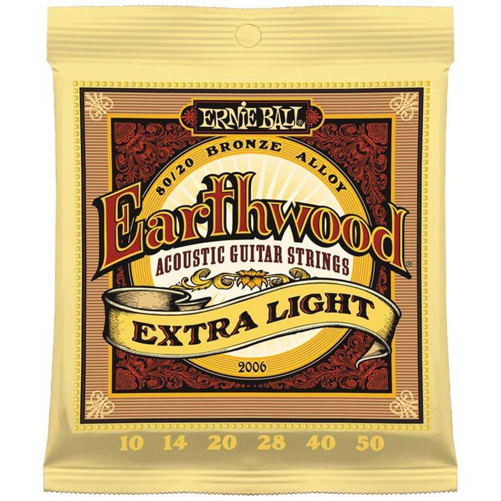 Ernie, Ball, 10-50, Earthwood, Extra-Light, Acoustic, Guitar, Strings