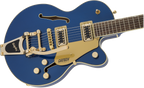 GRETSCH G5655TG ELECTROMATIC CENTER BLOCK JR. SINGLE-CUT WITH BIGSBY AND GOLD HARDWARE AZURE METALLIC