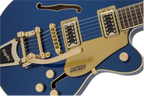 GRETSCH G5655TG ELECTROMATIC CENTER BLOCK JR. SINGLE-CUT WITH BIGSBY AND GOLD HARDWARE AZURE METALLIC