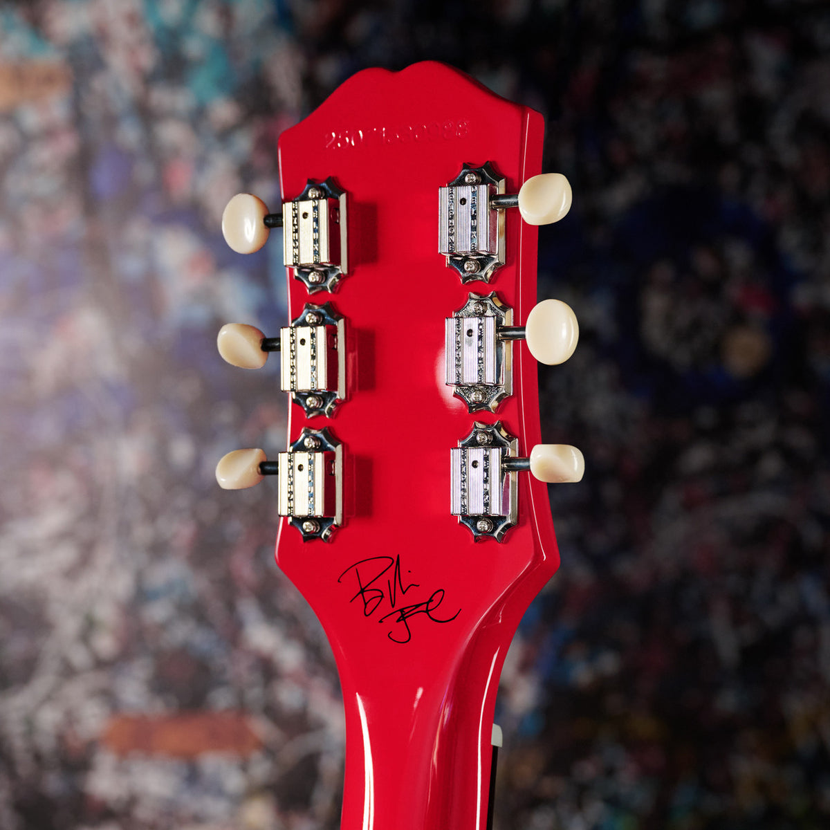 Billie Joe Armstrong signature on the back of the headstock