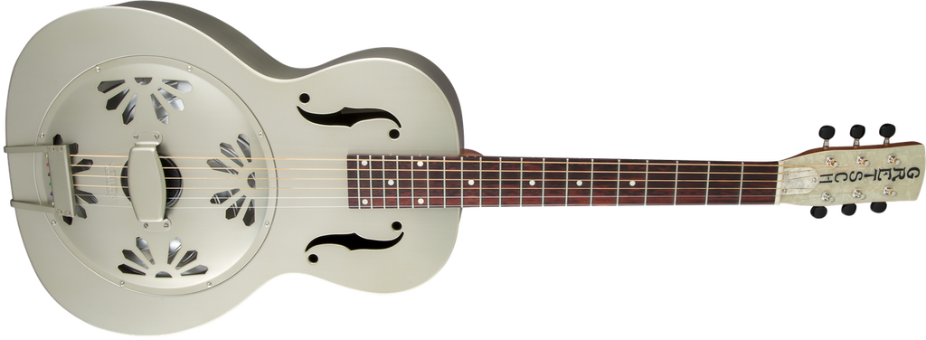 Gretsch G9201 Honey Dipper Round-Neck, Brass Body Biscuit Cone Resonator Guitar, Shed Roof Finish
