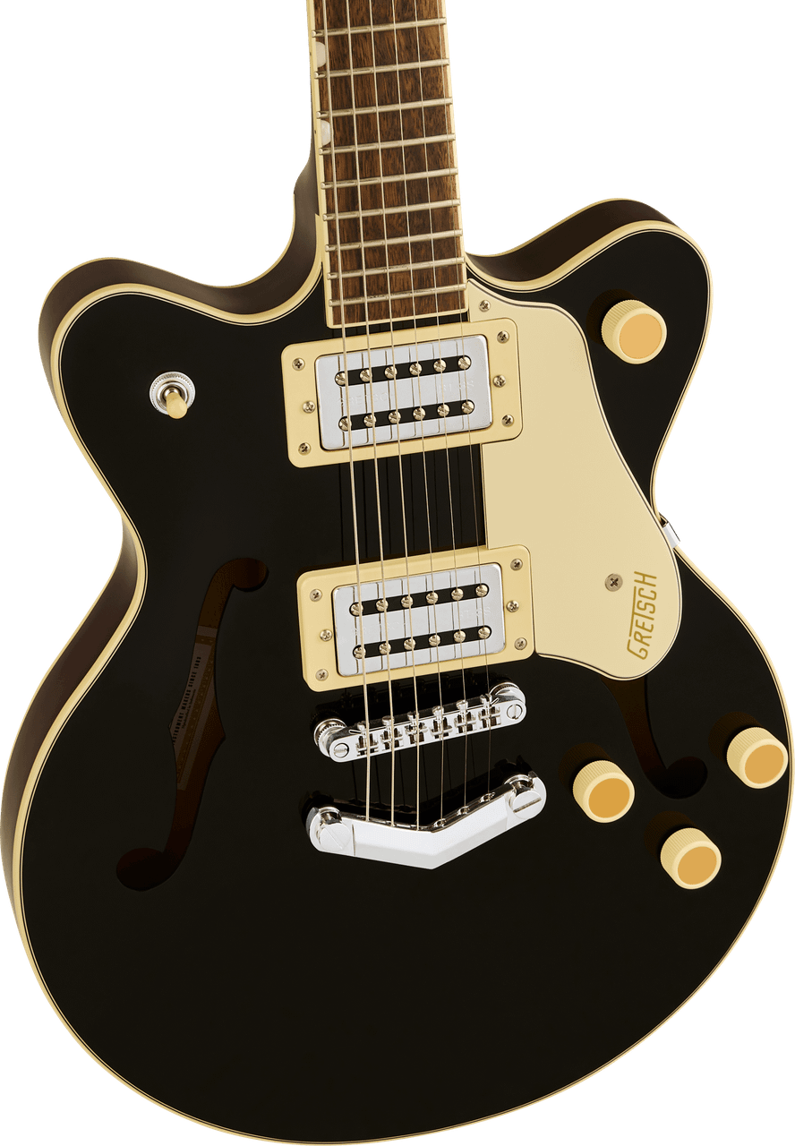 Gretsch G2655 Streamliner Center Block Jr. Double-Cut with V-Stoptail, Laurel Fingerboard, Black