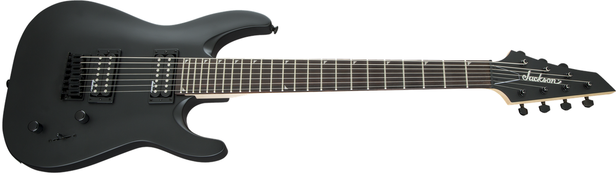 Jackson JS Series Dinky Arch Top JS22-7 DKA HT, Amaranth Fingerboard, Satin Black