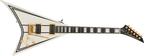 Jackson Randy Rhoads CD1 in Vintage White with black pinstripes, full front view with gold hardware