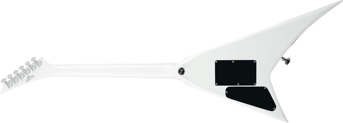 Jackson Scott Ian RR22 NOT rear view showing the neck-through maple neck and black rear cavity covers
