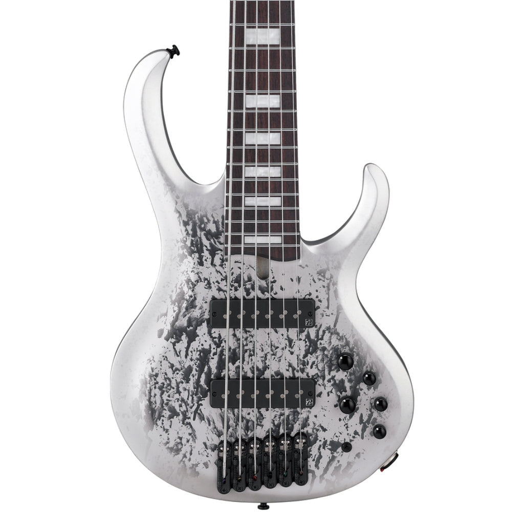 Ibanez BTB25TH6SLM 6 String Electric Bass Guitar Silver Blizzard Matte
