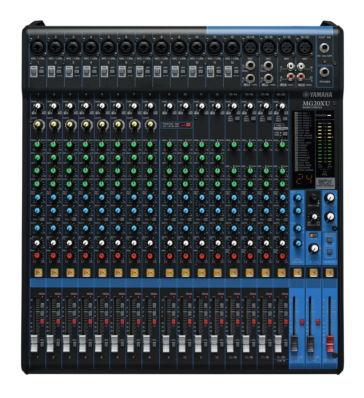 Yamaha MG20XU 20-Channel Analogue Mixer with Effects and USB