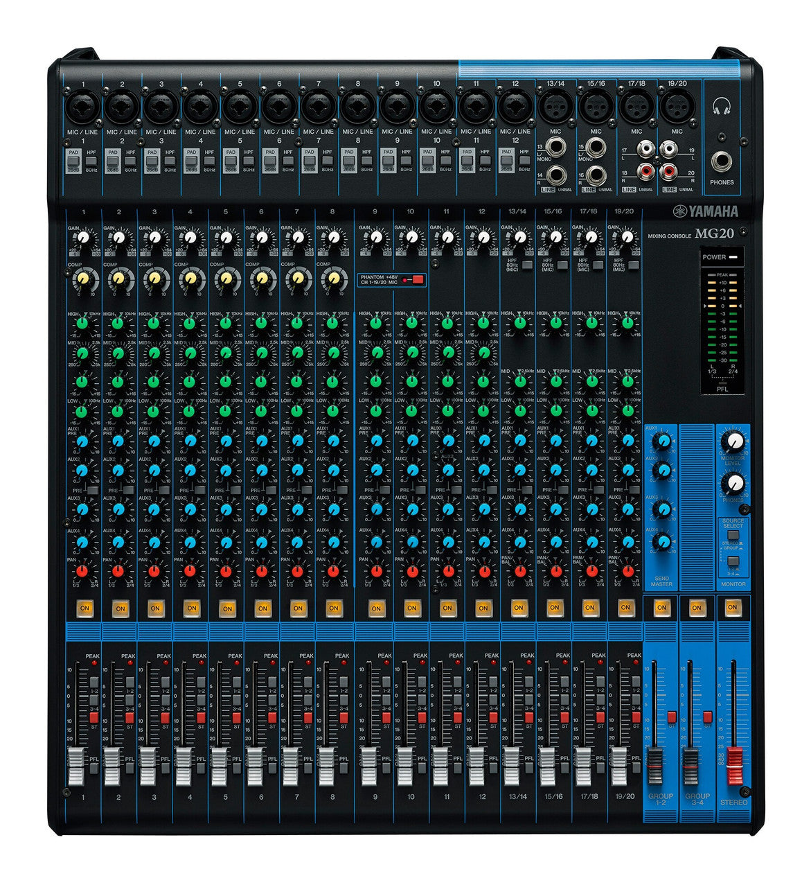 Yamaha MG20 20-Channel Analogue Mixer, view 2