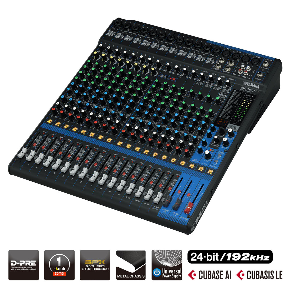 Yamaha MG20 20-Channel Analogue Mixer, view 3