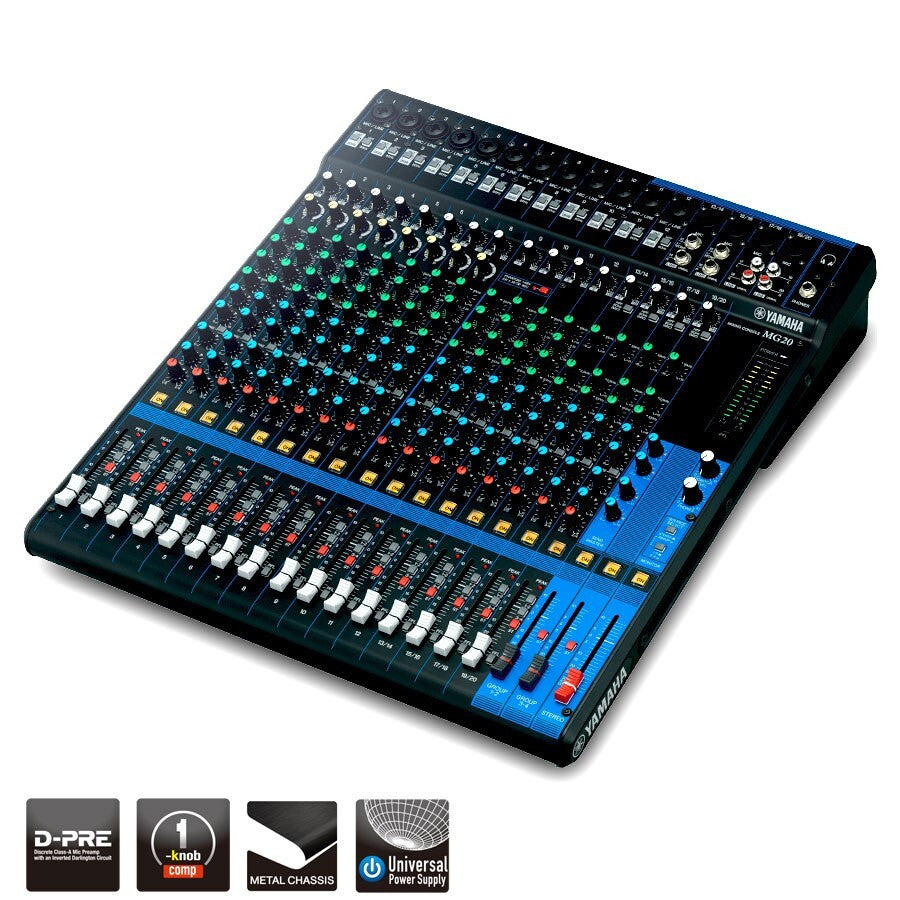 Yamaha MG20 20-Channel Analogue Mixer, view 4