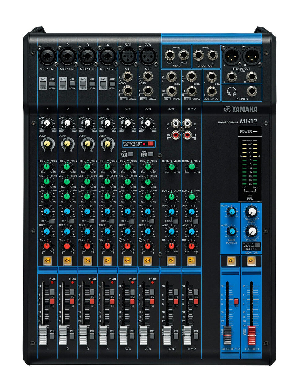 Yamaha MG12XU 12-Channel Analogue Mixer with Effects and USB, view 4