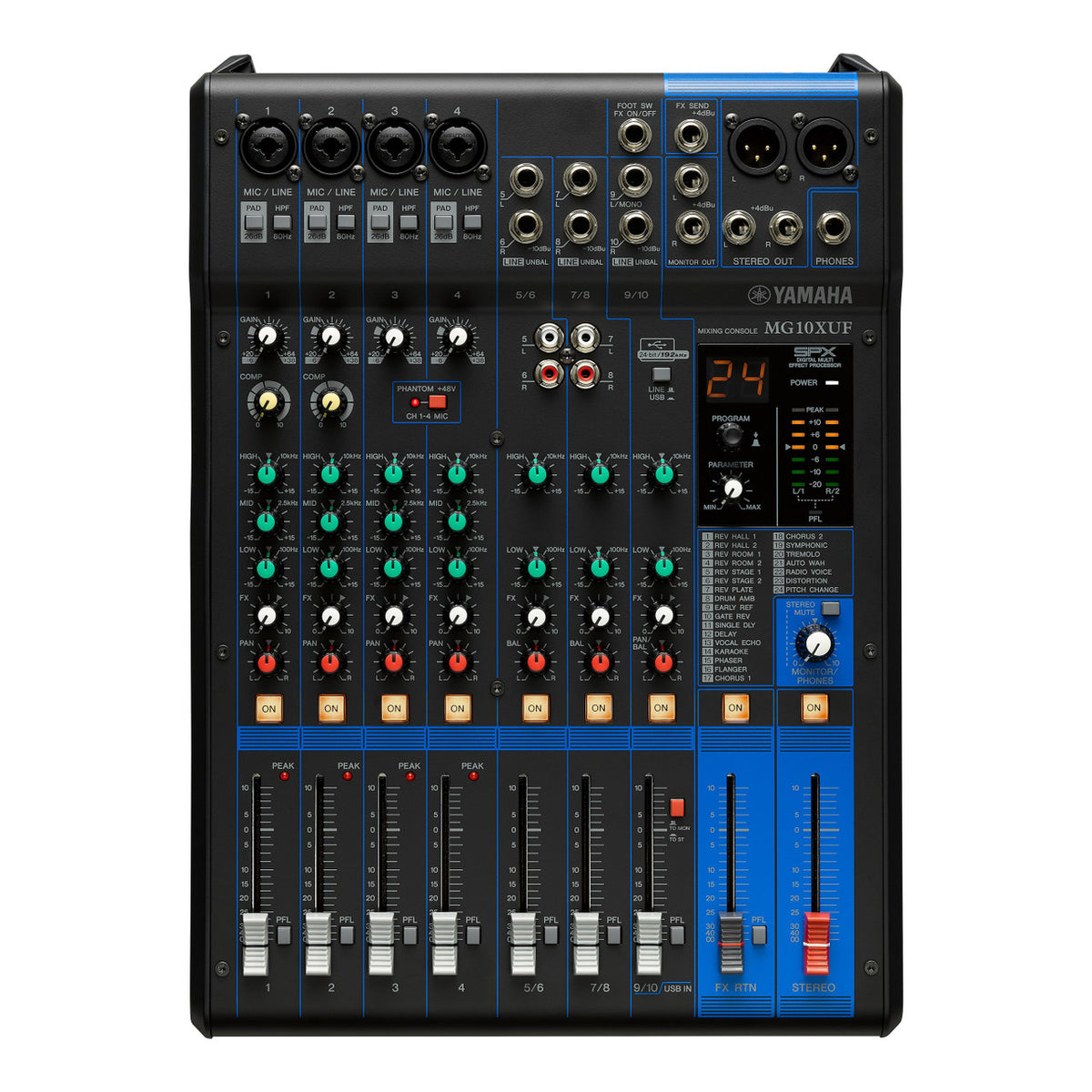 Yamaha MG10 10-Channel Analogue Mixer, view 2