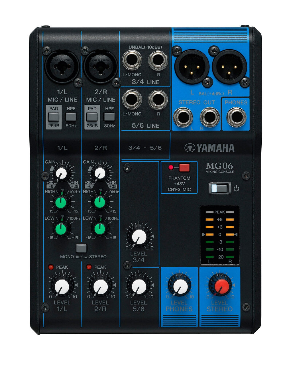Yamaha MG06X 6-Channel Analogue Mixer with Effects, view 2