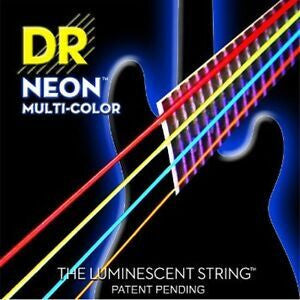 DR NEON 4 STRING HI-DEF NEON - MULTI-COLOR Colored Bass Strings: 4-String Medium 45-105