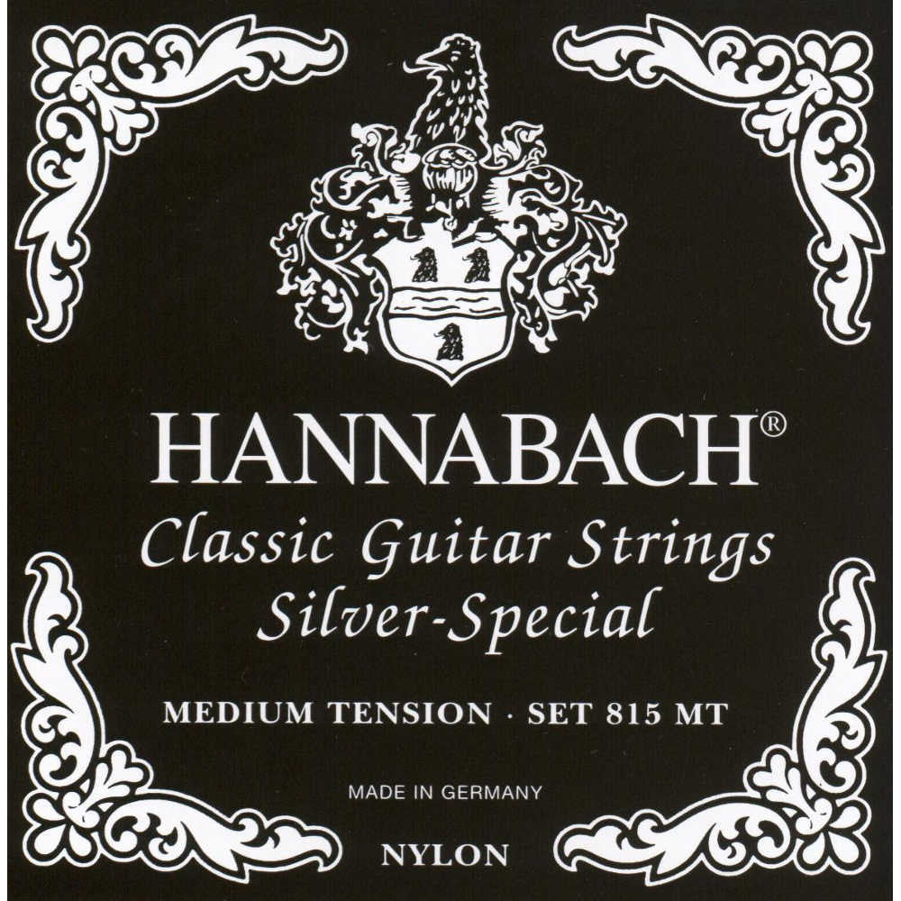 Hannabach Special Silver Plated 815M Medium Tension Nylon Classical Guitar Strings
