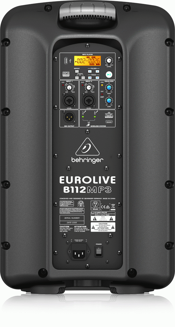 Behringer Eurolive B112MP3 Powered Speaker w/MP3 Player