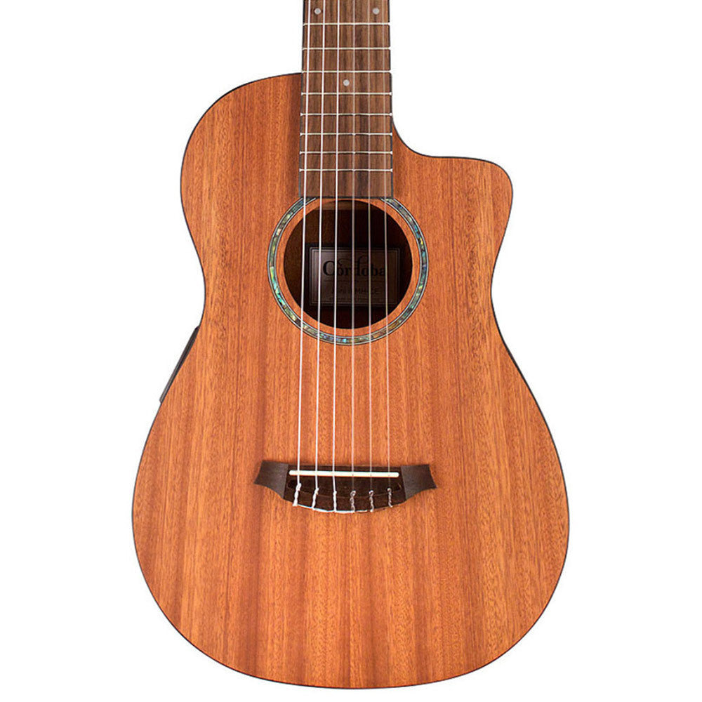 CORDOBA MINI II MH-CE COMPACT CLASSICAL GUITAR (mini2-mh-ce) Guitrar World Qld Ph 07 55962588