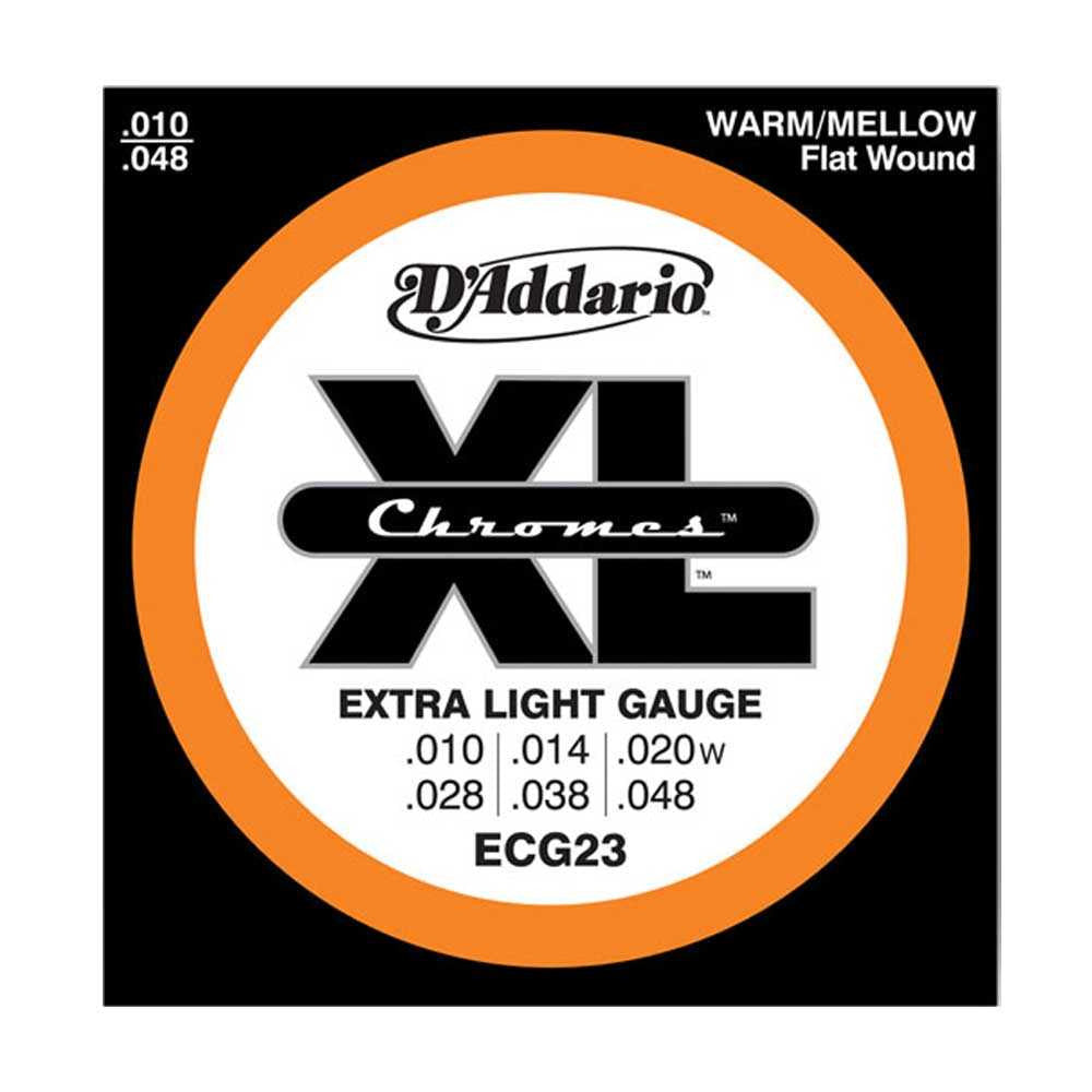 D'Addario, ECG23, 10-48, Chromes, Flat, Wound, Electric, Guitar, Strings