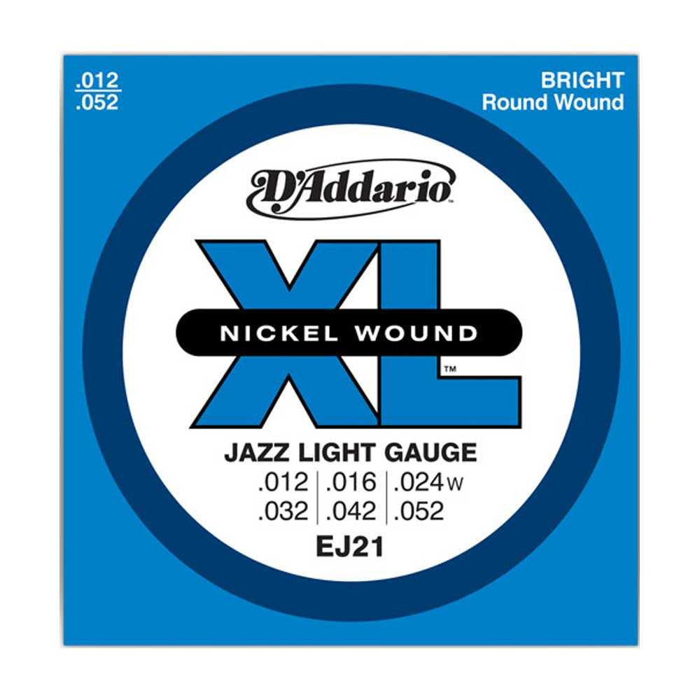 D'Addario DAEJ21 12-52 Nickel Wound Jazz Light Electric Guitar Strings