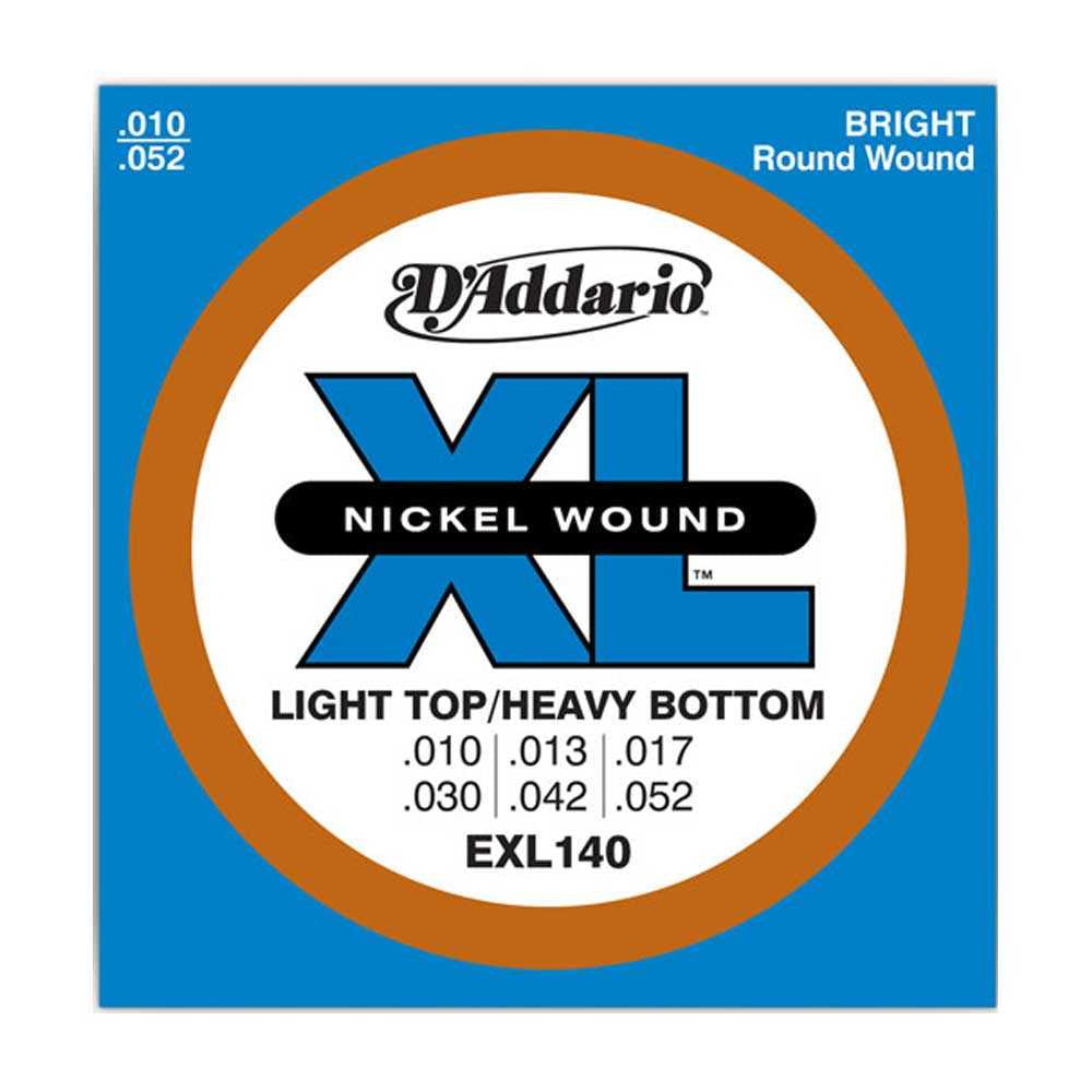 D'Addario, EXL140, 10-52, Nickel, Wound, Light, Top/Heavy, Bottom, Electric, Guitar, Strings