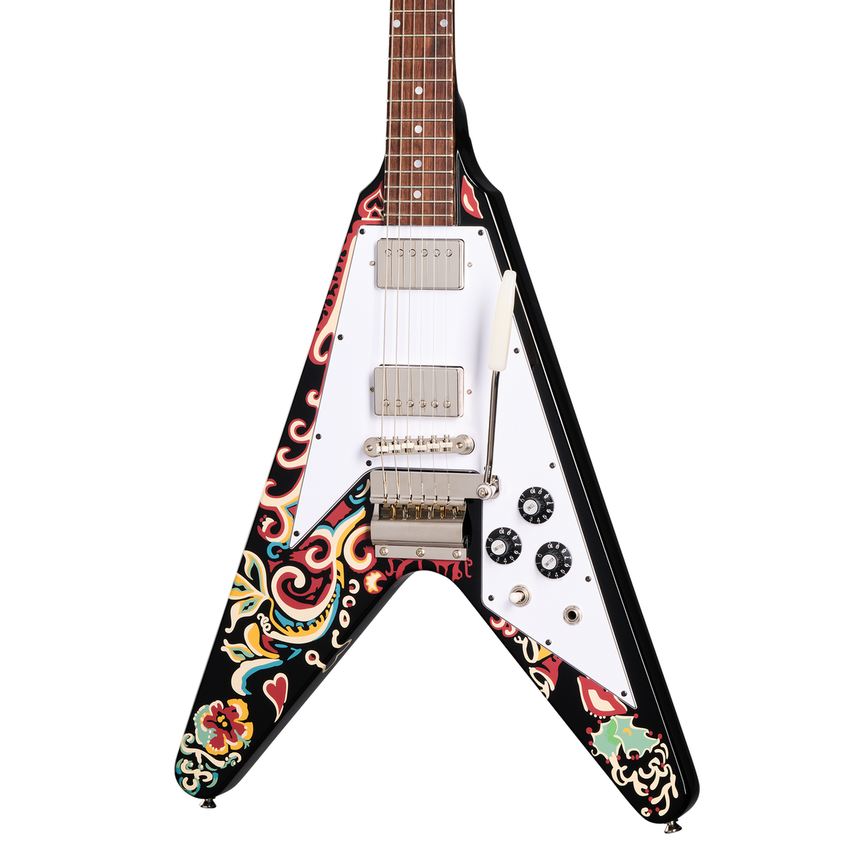 Epiphone Jimi Hendrix Love Drops Flying V Ebony 