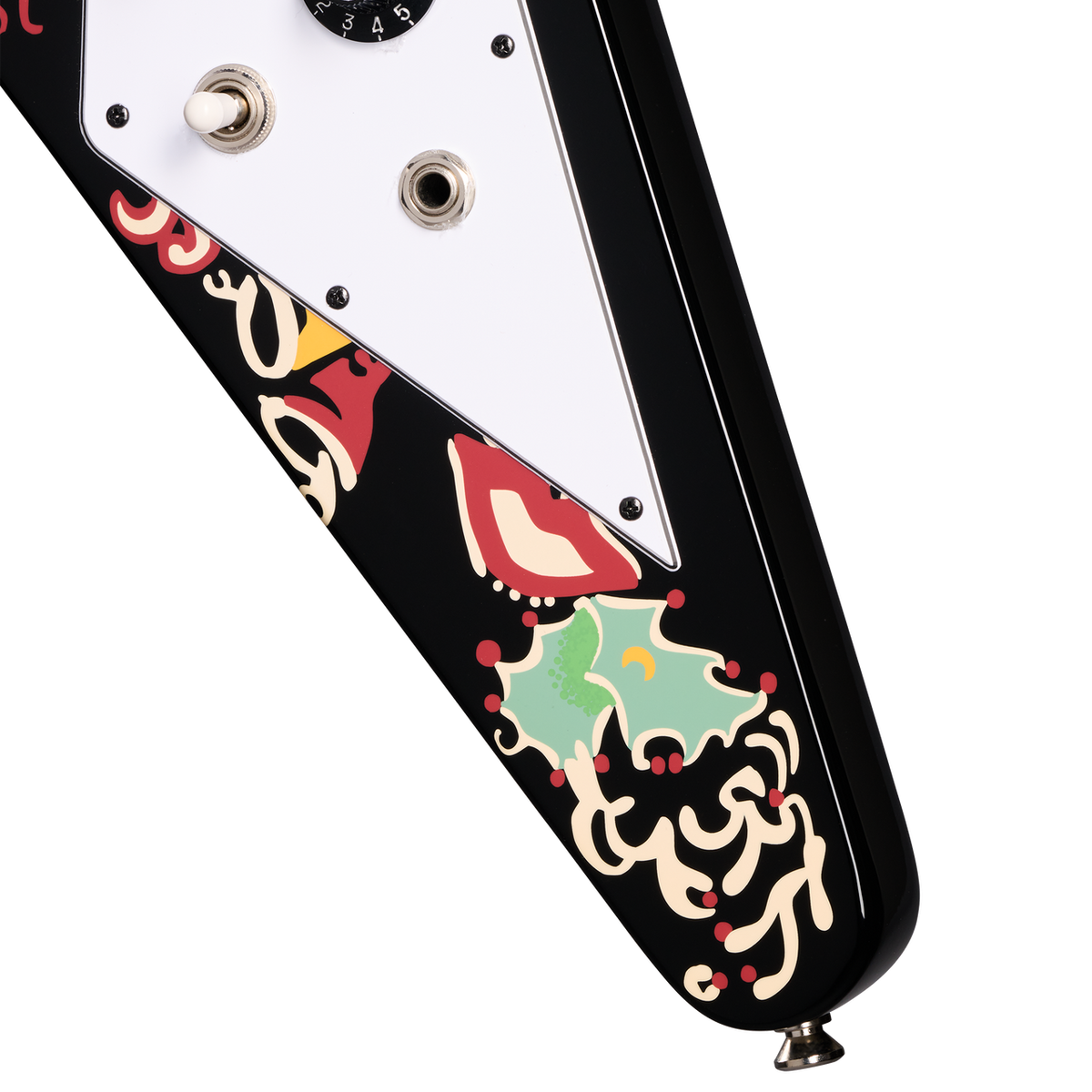 Epiphone Jimi Hendrix Love Drops Flying V Ebony 