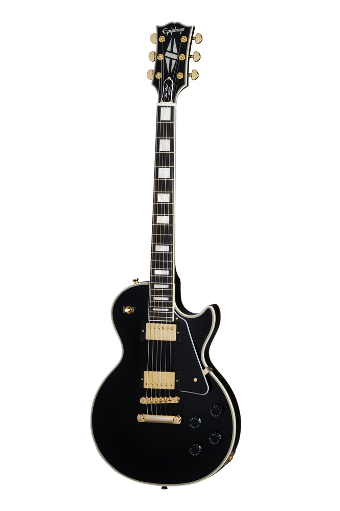 EPIPHONE LES PAUL CUSTOM EBONY INCL HARD CASE