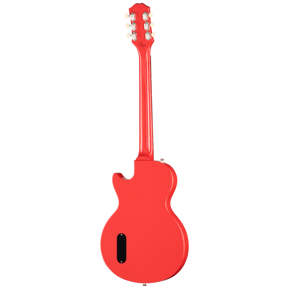 Full rear view of the mahogany body and set neck