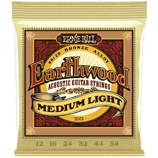 Ernie Ball 12-54 Earthwood Light Acoustic Guitar Strings