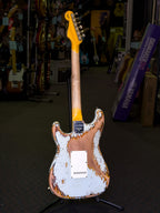 Fender Custom Shop 2023 Limited Edition 61 Strat Super Heavy Relic – Aged Sonic Blue Over 3-Color Sunburst