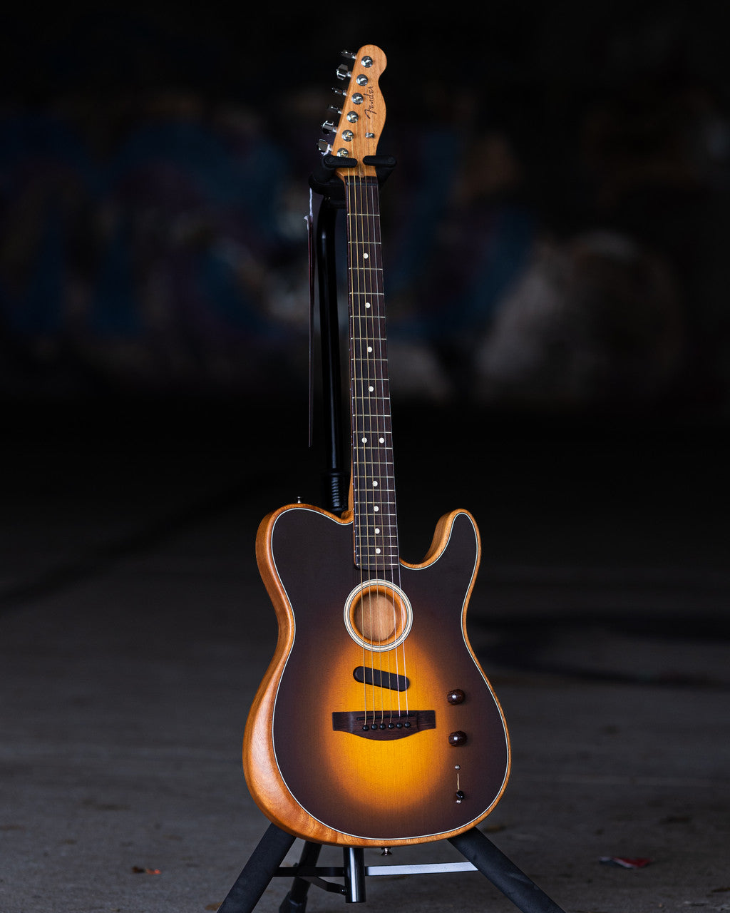Fender Acoustasonic Player Telecaster, Rosewood Fingerboard, Shadow Burst
