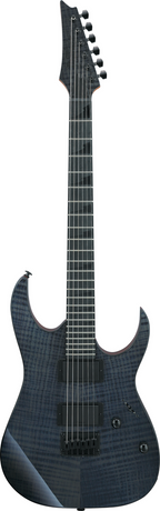 Ibanez GRGR221FA-TDK Transparent Indigo Black - full front view with reverse headstock