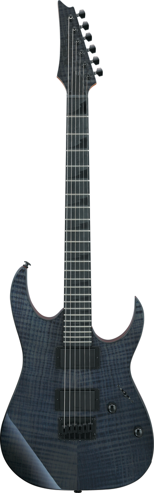 Ibanez GRGR221FA-TDK Transparent Indigo Black - full front view with reverse headstock