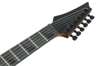 Ibanez GRGR221FA-TDK Transparent Indigo Black - reverse headstock and bound purpleheart fretboard detail